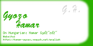 gyozo hamar business card
